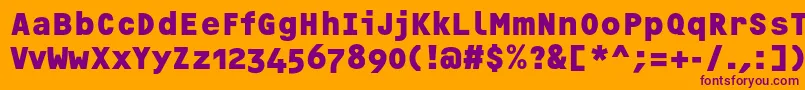 OcrfBoldosfc Font – Purple Fonts on Orange Background