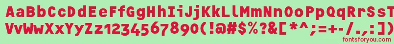 OcrfBoldosfc Font – Red Fonts on Green Background