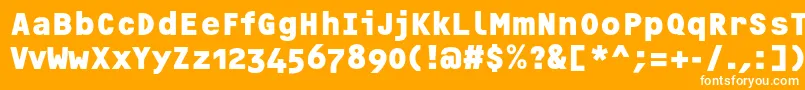 Шрифт OcrfBoldosfc – белые шрифты на оранжевом фоне