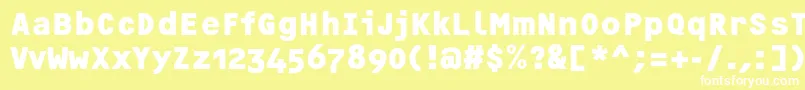 OcrfBoldosfc Font – White Fonts on Yellow Background