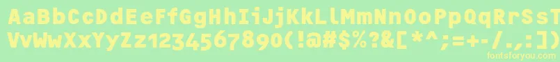 OcrfBoldosfc Font – Yellow Fonts on Green Background