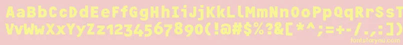 OcrfBoldosfc Font – Yellow Fonts on Pink Background