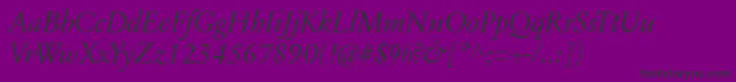 SabonnextLtDisplayItalic Font – Black Fonts on Purple Background