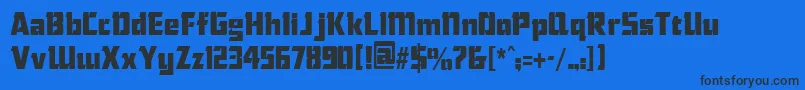 ChiselcondensedRegular Font – Black Fonts on Blue Background