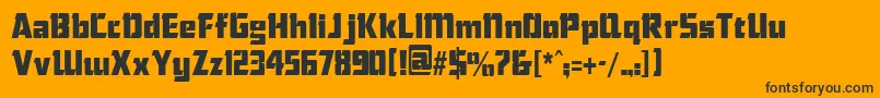 ChiselcondensedRegular Font – Black Fonts on Orange Background