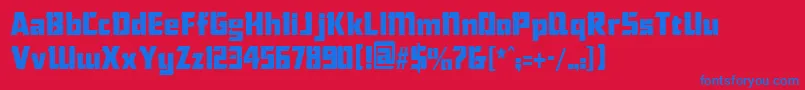 ChiselcondensedRegular Font – Blue Fonts on Red Background