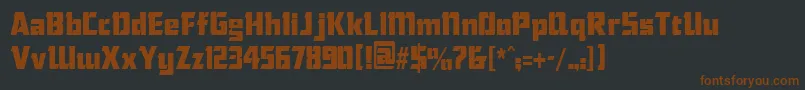 Шрифт ChiselcondensedRegular – коричневые шрифты на чёрном фоне