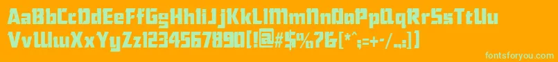 ChiselcondensedRegular Font – Green Fonts on Orange Background