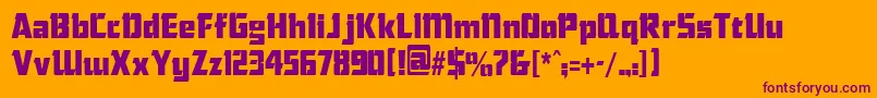 ChiselcondensedRegular Font – Purple Fonts on Orange Background