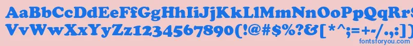 StaveHeavy Font – Blue Fonts on Pink Background