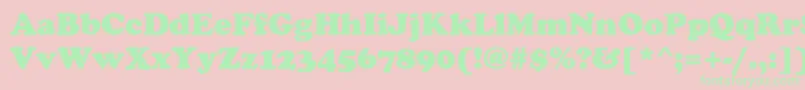 StaveHeavy Font – Green Fonts on Pink Background