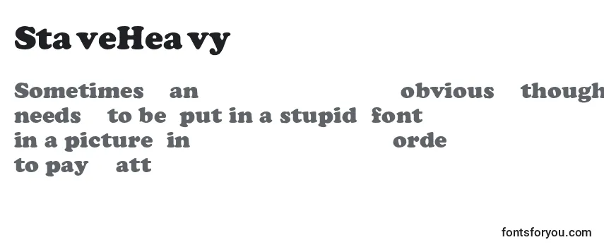 StaveHeavy Font