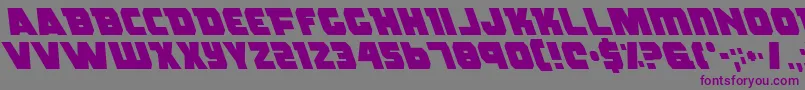 Rogue Hero Left-Schriftart – Violette Schriften auf grauem Hintergrund