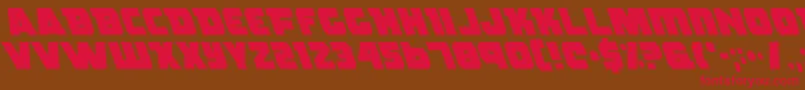 Rogue Hero Left Font – Red Fonts on Brown Background