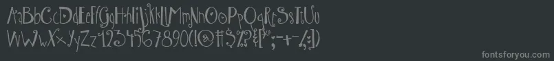 AustieBostWibbly Font – Gray Fonts on Black Background