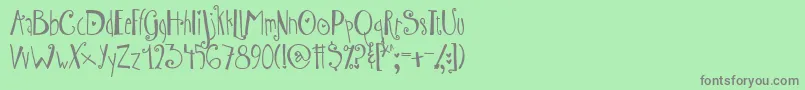 fuente AustieBostWibbly – Fuentes Grises Sobre Fondo Verde