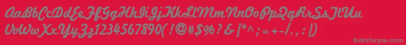 fuente Marketingscript ffy – Fuentes Grises Sobre Fondo Rojo