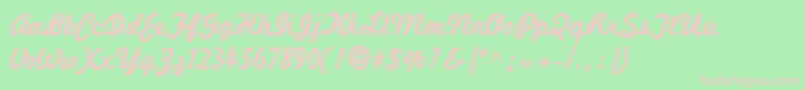 Marketingscript ffy Font – Pink Fonts on Green Background