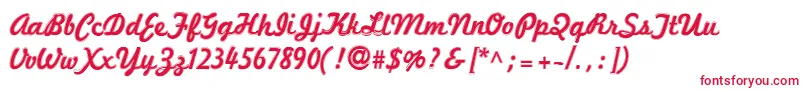 Marketingscript ffy Font – Red Fonts on White Background