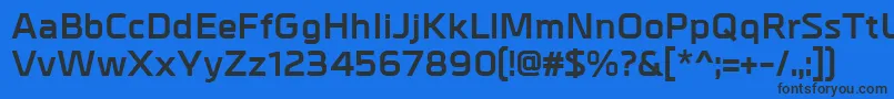 MetrikBold Font – Black Fonts on Blue Background
