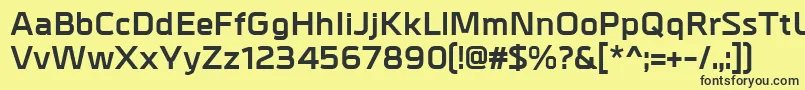 MetrikBold Font – Black Fonts on Yellow Background