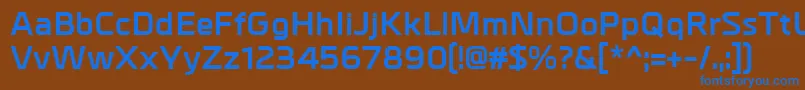 MetrikBold Font – Blue Fonts on Brown Background