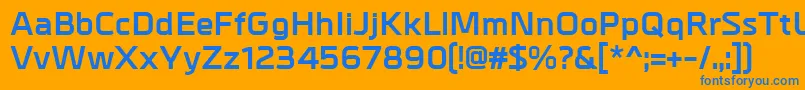 Police MetrikBold – polices bleues sur fond orange