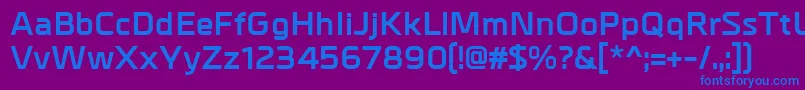 MetrikBold Font – Blue Fonts on Purple Background