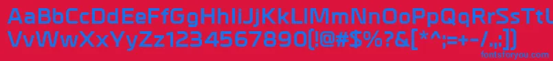 Шрифт MetrikBold – синие шрифты на красном фоне