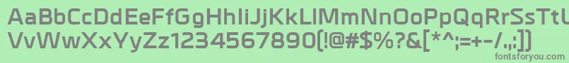 フォントMetrikBold – 緑の背景に灰色の文字