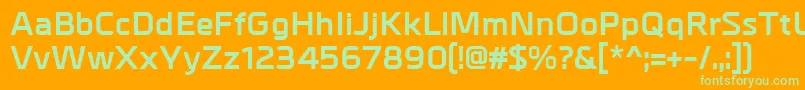 Police MetrikBold – polices vertes sur fond orange