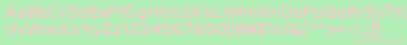 Fonte MetrikBold – fontes rosa em um fundo verde
