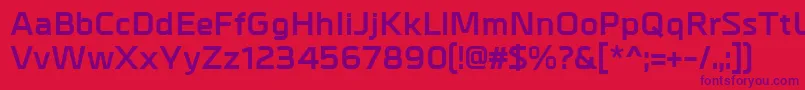 Czcionka MetrikBold – fioletowe czcionki na czerwonym tle