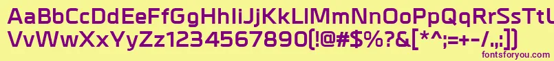 MetrikBold Font – Purple Fonts on Yellow Background