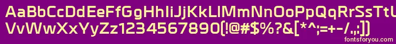 MetrikBold Font – Yellow Fonts on Purple Background