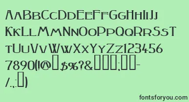 Peakesquat ffy font – Black Fonts On Green Background