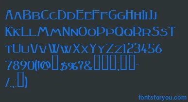 Peakesquat ffy font – Blue Fonts On Black Background