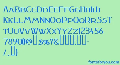 Peakesquat ffy font – Blue Fonts On Green Background