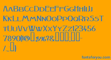 Peakesquat ffy font – Blue Fonts On Orange Background