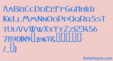 Peakesquat ffy font – Blue Fonts On Pink Background