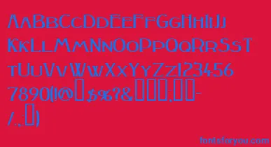 Peakesquat ffy font – Blue Fonts On Red Background