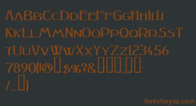 Peakesquat ffy font – Brown Fonts On Black Background