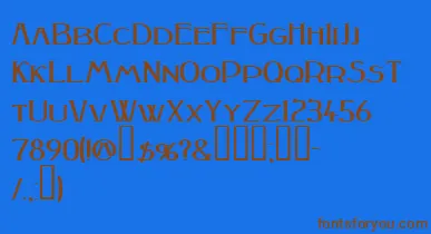 Peakesquat ffy font – Brown Fonts On Blue Background