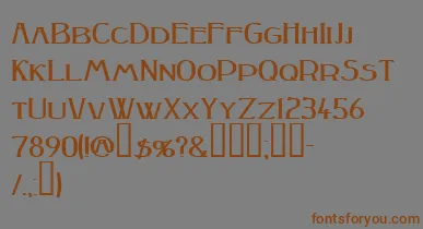 Peakesquat ffy font – Brown Fonts On Gray Background