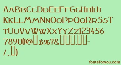 Peakesquat ffy font – Brown Fonts On Green Background