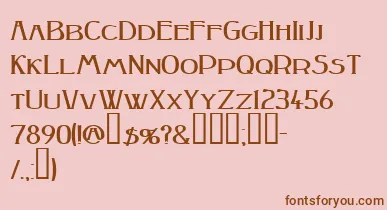 Peakesquat ffy font – Brown Fonts On Pink Background