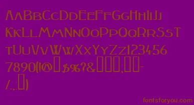 Peakesquat ffy font – Brown Fonts On Purple Background