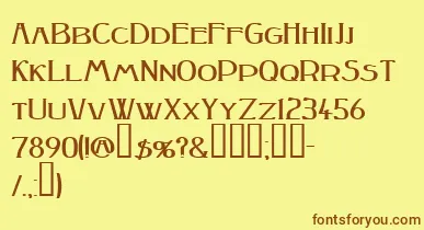 Peakesquat ffy font – Brown Fonts On Yellow Background