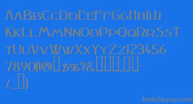 Peakesquat ffy font – Gray Fonts On Blue Background