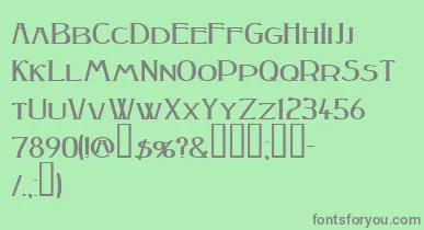 Peakesquat ffy font – Gray Fonts On Green Background